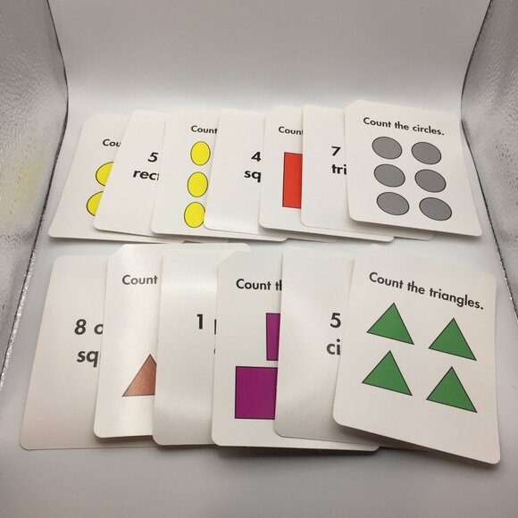 Set of 2 Learning Horizons Numbers Colors & Shapes in a Flash 50 Cards Visual - Picture 14 of 16